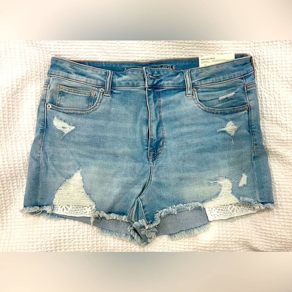 AE HighRise Denim Shorts - Size 16
